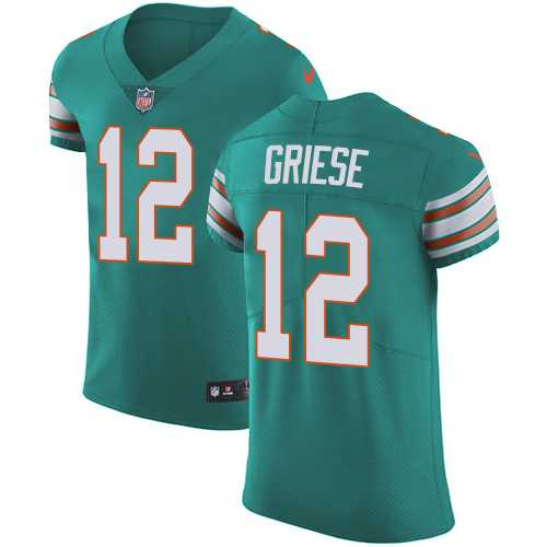 Nike Miami Dolphins #12 Bob Griese Aqua Green Alternate Men's Stitched NFL Vapor Untouchable Elite Jersey