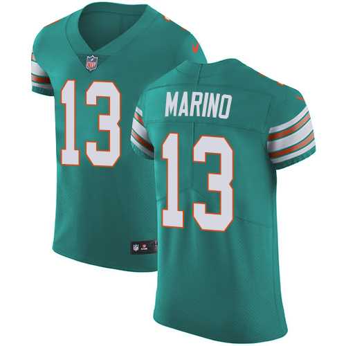 Nike Miami Dolphins #13 Dan Marino Aqua Green Alternate Men's Stitched NFL Vapor Untouchable Elite Jersey