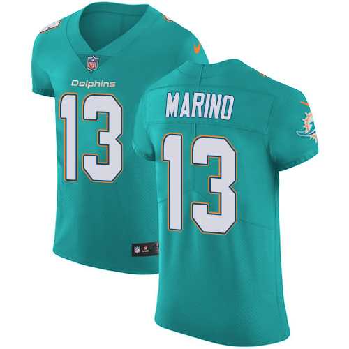 Nike Miami Dolphins #13 Dan Marino Aqua Green Team Color Men's Stitched NFL Vapor Untouchable Elite Jersey