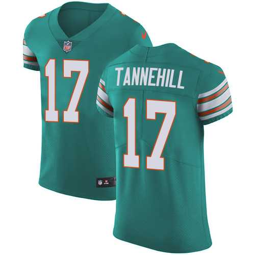 Nike Miami Dolphins #17 Ryan Tannehill Aqua Green Alternate Men's Stitched NFL Vapor Untouchable Elite Jersey