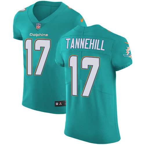 Nike Miami Dolphins #17 Ryan Tannehill Aqua Green Team Color Men's Stitched NFL Vapor Untouchable Elite Jersey