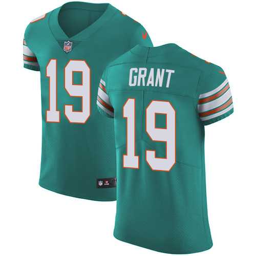 Nike Miami Dolphins #19 Jakeem Grant Aqua Green Alternate Men's Stitched NFL Vapor Untouchable Elite Jersey