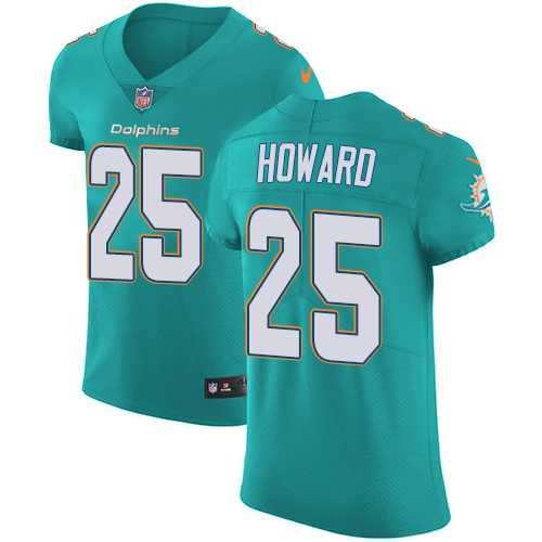 Nike Miami Dolphins #25 Xavien Howard Aqua Green Team Color Men's Stitched NFL Vapor Untouchable Elite Jersey