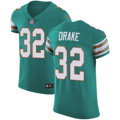 Nike Miami Dolphins #32 Kenyan Drake Aqua Green Alternate Men's Stitched NFL Vapor Untouchable Elite Jersey