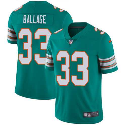 Nike Miami Dolphins #33 Kalen Ballage Aqua Green Alternate Men's Stitched NFL Vapor Untouchable Limited Jersey Nike Miami Dolphins #33 Kalen Ballage Aqua Green Alternate Men's Stitched NFL Vapor Untouchable Limited Jersey