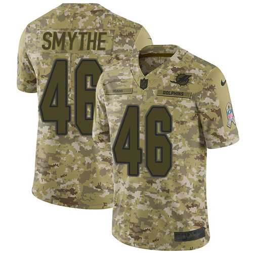 Nike Miami Dolphins #46 Durham Smythe Camo Men's Stitched NFL Limited 2018 Salute To Service Jersey