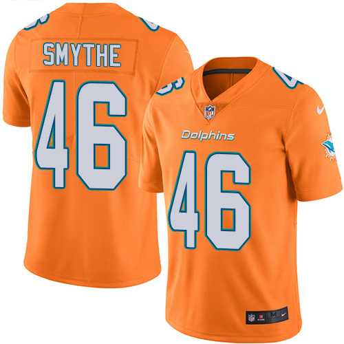 Nike Miami Dolphins #46 Durham Smythe Orange Men's Stitched NFL Limited Rush Jersey