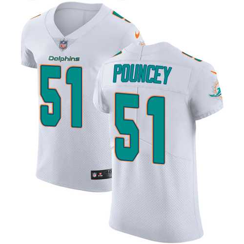 Nike Miami Dolphins #51 Mike Pouncey White Men's Stitched NFL Vapor Untouchable Elite Jersey