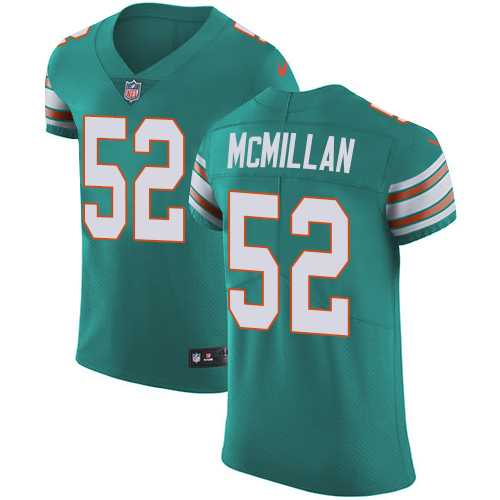 Nike Miami Dolphins #52 Raekwon McMillan Aqua Green Alternate Men's Stitched NFL Vapor Untouchable Elite Jersey