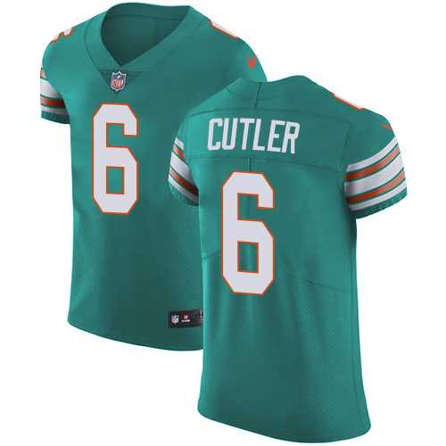 Nike Miami Dolphins #6 Jay Cutler Aqua Green Alternate Men's Stitched NFL Vapor Untouchable Elite Jersey