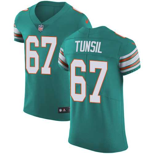 Nike Miami Dolphins #67 Laremy Tunsil Aqua Green Alternate Men's Stitched NFL Vapor Untouchable Elite Jersey