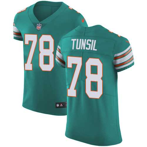 Nike Miami Dolphins #78 Laremy Tunsil Aqua Green Alternate Men's Stitched NFL Vapor Untouchable Elite Jersey