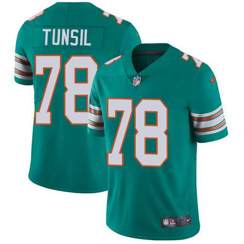 Nike Miami Dolphins #78 Laremy Tunsil Aqua Green Alternate Men's Stitched NFL Vapor Untouchable Limited Jersey