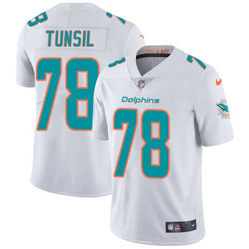 Nike Miami Dolphins #78 Laremy Tunsil White Men's Stitched NFL Vapor Untouchable Limited Jersey