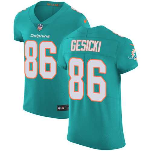 Nike Miami Dolphins #86 Mike Gesicki Aqua Green Team Color Men's Stitched NFL Vapor Untouchable Elite Jersey