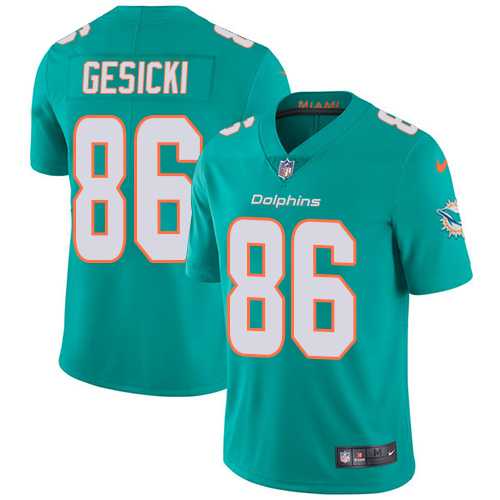 Nike Miami Dolphins #86 Mike Gesicki Aqua Green Team Color Men's Stitched NFL Vapor Untouchable Limited Jersey