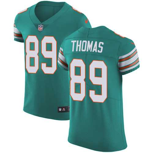 Nike Miami Dolphins #89 Julius Thomas Aqua Green Alternate Men's Stitched NFL Vapor Untouchable Elite Jersey