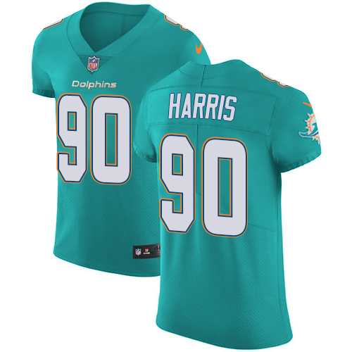 Nike Miami Dolphins #90 Charles Harris Aqua Green Team Color Men's Stitched NFL Vapor Untouchable Elite Jersey