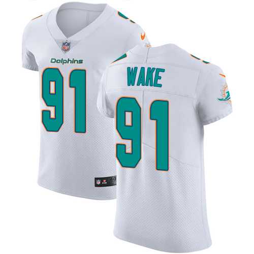 Nike Miami Dolphins #91 Cameron Wake White Men's Stitched NFL Vapor Untouchable Elite Jersey