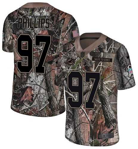 Nike Miami Dolphins #97 Jordan Phillips Camo Men's Stitched NFL Limited Rush Realtree Jersey