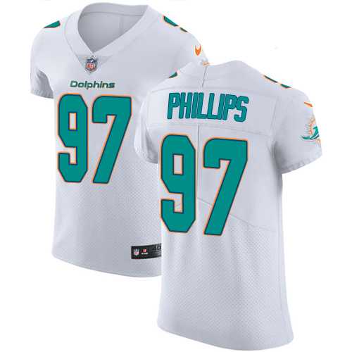Nike Miami Dolphins #97 Jordan Phillips White Men's Stitched NFL Vapor Untouchable Elite Jersey