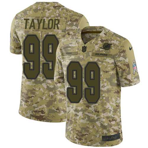 Nike Miami Dolphins #99 Jason Taylor Camo Men's Stitched NFL Limited 2018 Salute To Service Jersey
