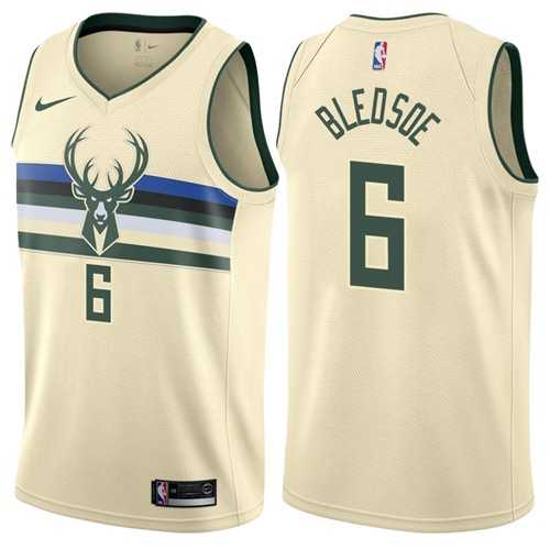 Nike Milwaukee Bucks #6 Eric Bledsoe Cream NBA Swingman City Edition Jersey Nike Milwaukee Bucks #6 Eric Bledsoe Cream NBA Swingman City Edition Jersey