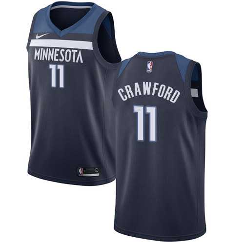 Nike Minnesota Timberwolves #11 Jamal Crawford Navy Blue NBA Swingman Icon Edition Jersey