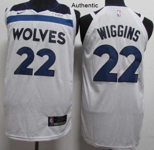 Nike Minnesota Timberwolves #22 Andrew Wiggins White NBA Authentic Association Edition Jersey