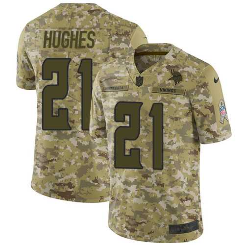 Nike Minnesota Vikings #21 Mike Hughes Camo Men's Stitched NFL Limited 2018 Salute To Service Jersey
