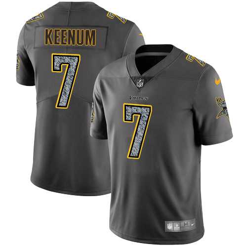 Nike Minnesota Vikings #7 Case Keenum Gray Static Men's NFL Vapor Untouchable Limited Jersey