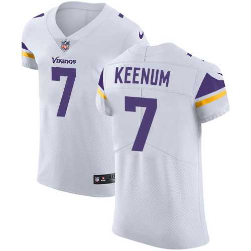 Nike Minnesota Vikings #7 Case Keenum White Men's Stitched NFL Vapor Untouchable Elite Jersey