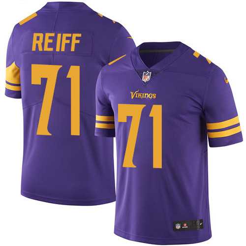 Nike Minnesota Vikings #71 Riley Reiff Purple Men's Stitched NFL Limited Rush Jersey
