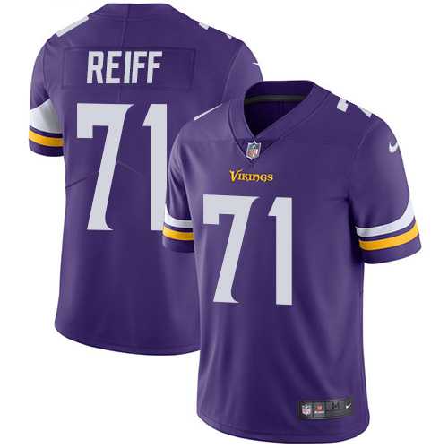Nike Minnesota Vikings #71 Riley Reiff Purple Team Color Men's Stitched NFL Vapor Untouchable Limited Jersey