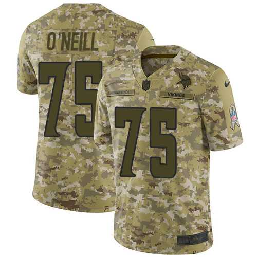 Nike Minnesota Vikings #75 Brian O'Neill Camo Men's Stitched NFL Limited 2018 Salute To Service Jersey