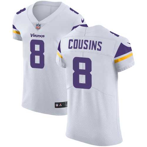 Nike Minnesota Vikings #8 Kirk Cousins White Men's Stitched NFL Vapor Untouchable Elite Jersey