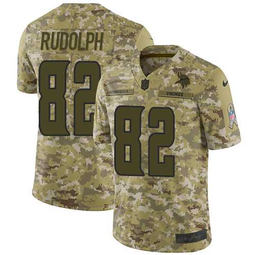 Nike Minnesota Vikings #82 Kyle Rudolph Camo Men's Stitched NFL Limited 2018 Salute To Service Jersey