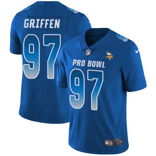 Nike Minnesota Vikings #97 Everson Griffen Royal Men's Stitched NFL Limited NFC 2018 Pro Bowl Jersey