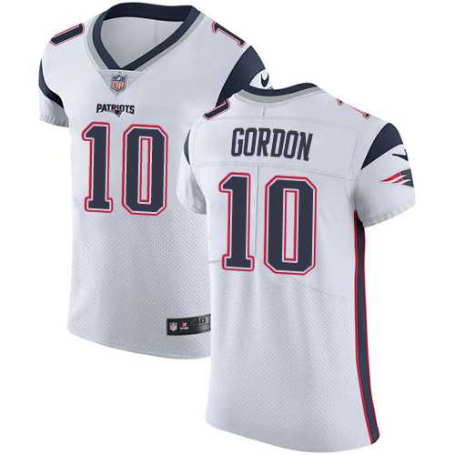 Nike New England Patriots #10 Josh Gordon White Men's Stitched NFL Vapor Untouchable Elite Jersey