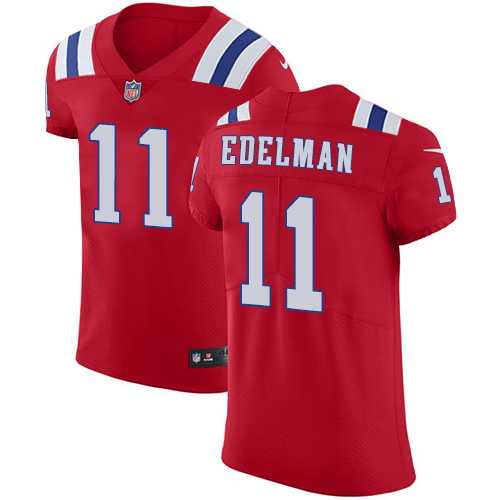 Nike New England Patriots #11 Julian Edelman Red Alternate Men's Stitched NFL Vapor Untouchable Elite Jersey