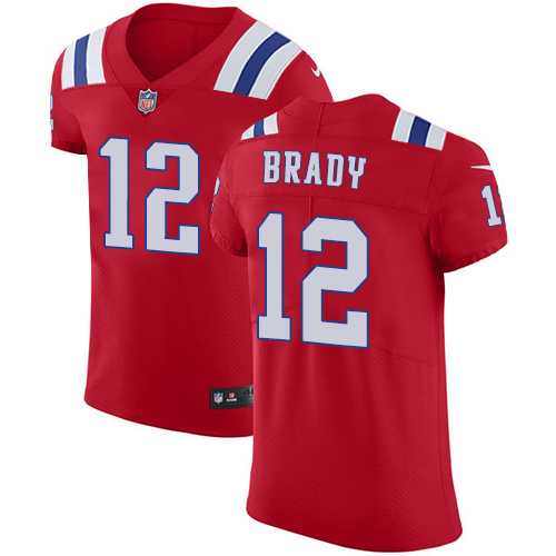 Nike New England Patriots #12 Tom Brady Red Alternate Men's Stitched NFL Vapor Untouchable Elite Jersey