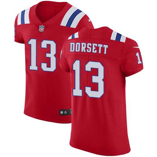 Nike New England Patriots #13 Phillip Dorsett Red Alternate Men's Stitched NFL Vapor Untouchable Elite Jersey