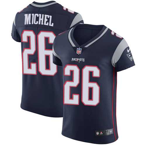 Nike New England Patriots #26 Sony Michel Navy Blue Team Color Men's Stitched NFL Vapor Untouchable Elite Jersey