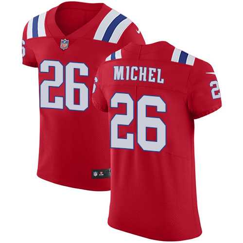 Nike New England Patriots #26 Sony Michel Red Alternate Men's Stitched NFL Vapor Untouchable Elite Jersey