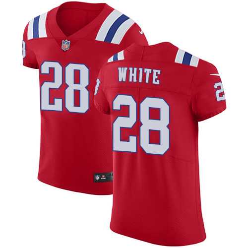 Nike New England Patriots #28 James White Red Alternate Men's Stitched NFL Vapor Untouchable Elite Jersey