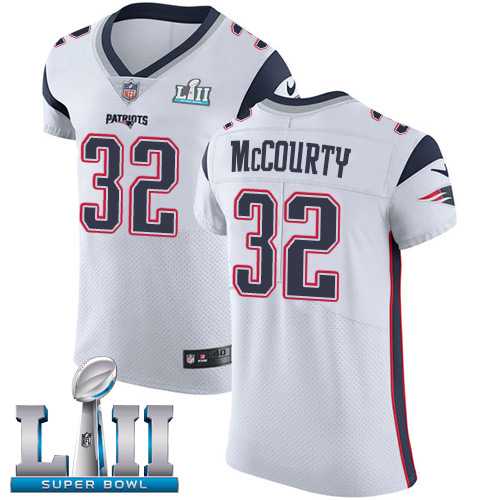Nike New England Patriots #32 Devin McCourty White Super Bowl LII Men's Stitched NFL Vapor Untouchable Elite Jersey