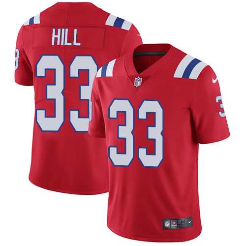 Nike New England Patriots #33 Jeremy Hill Red Alternate Men's Stitched NFL Vapor Untouchable Limited Jersey
