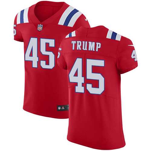 Nike New England Patriots #45 Donald Trump Red Alternate Men's Stitched NFL Vapor Untouchable Elite Jersey
