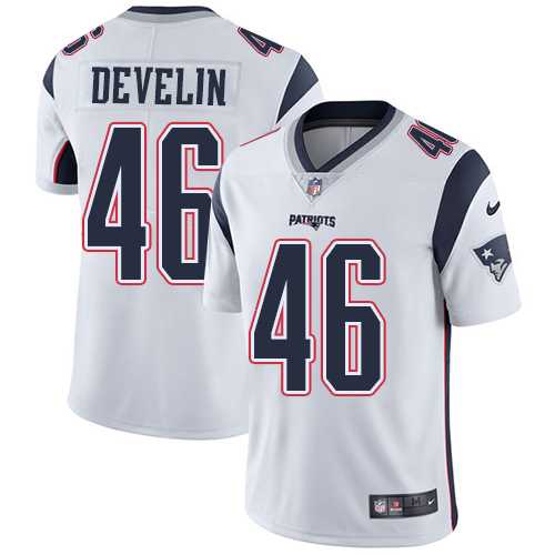 Nike New England Patriots #46 James Develin White Men's Stitched NFL Vapor Untouchable Limited Jersey