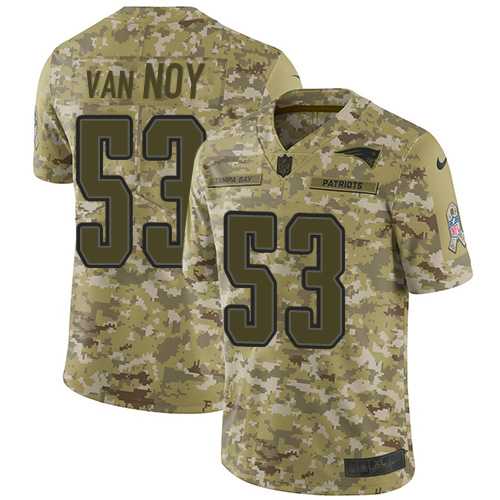 Nike New England Patriots #53 Kyle Van Noy Camo Men's Stitched NFL Limited 2018 Salute To Service Jersey